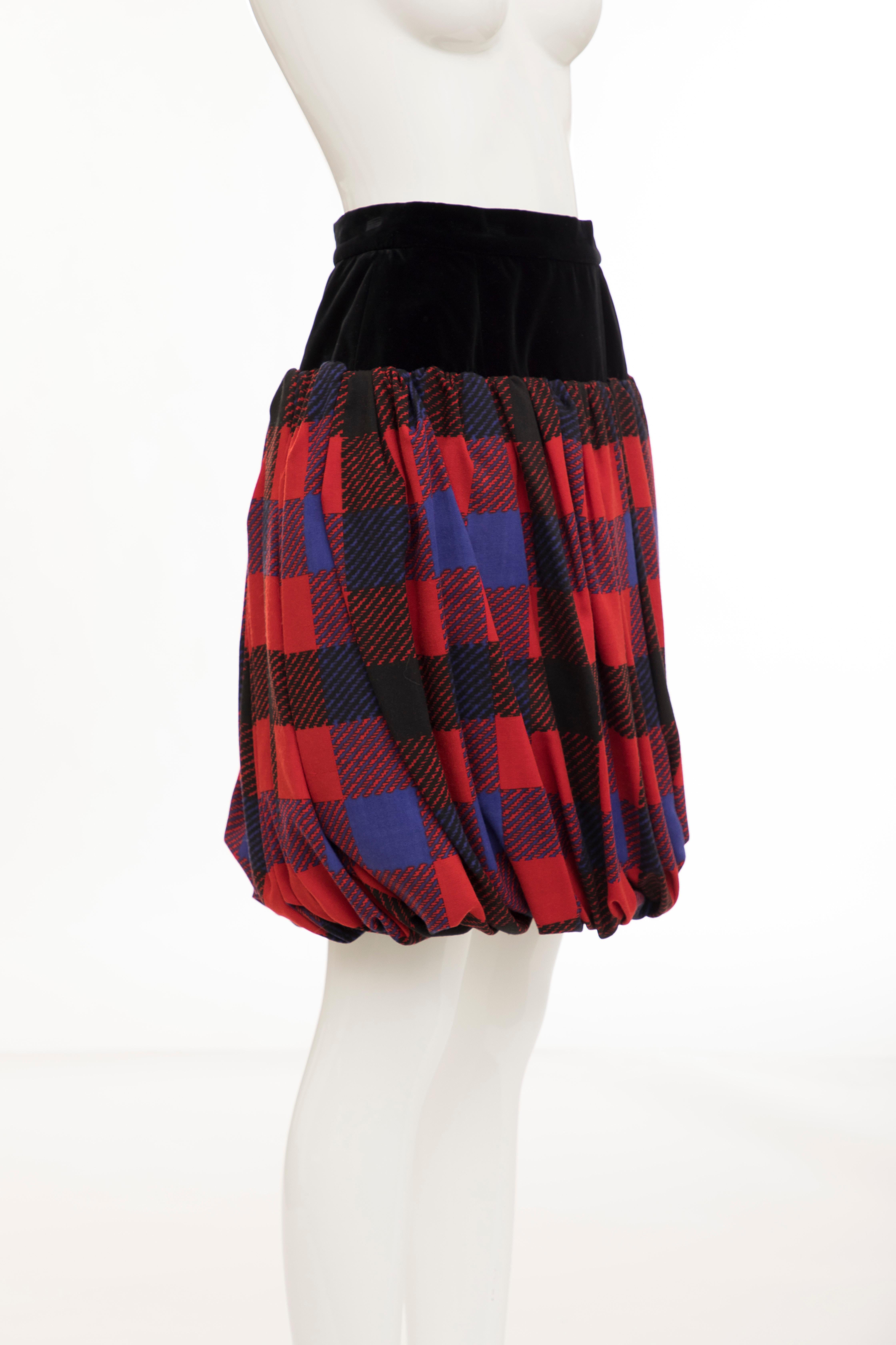 Women's Yves Saint Laurent Rive Gauche Silk Wool Challis Balloon Skirt, Circa 1980s For Sale