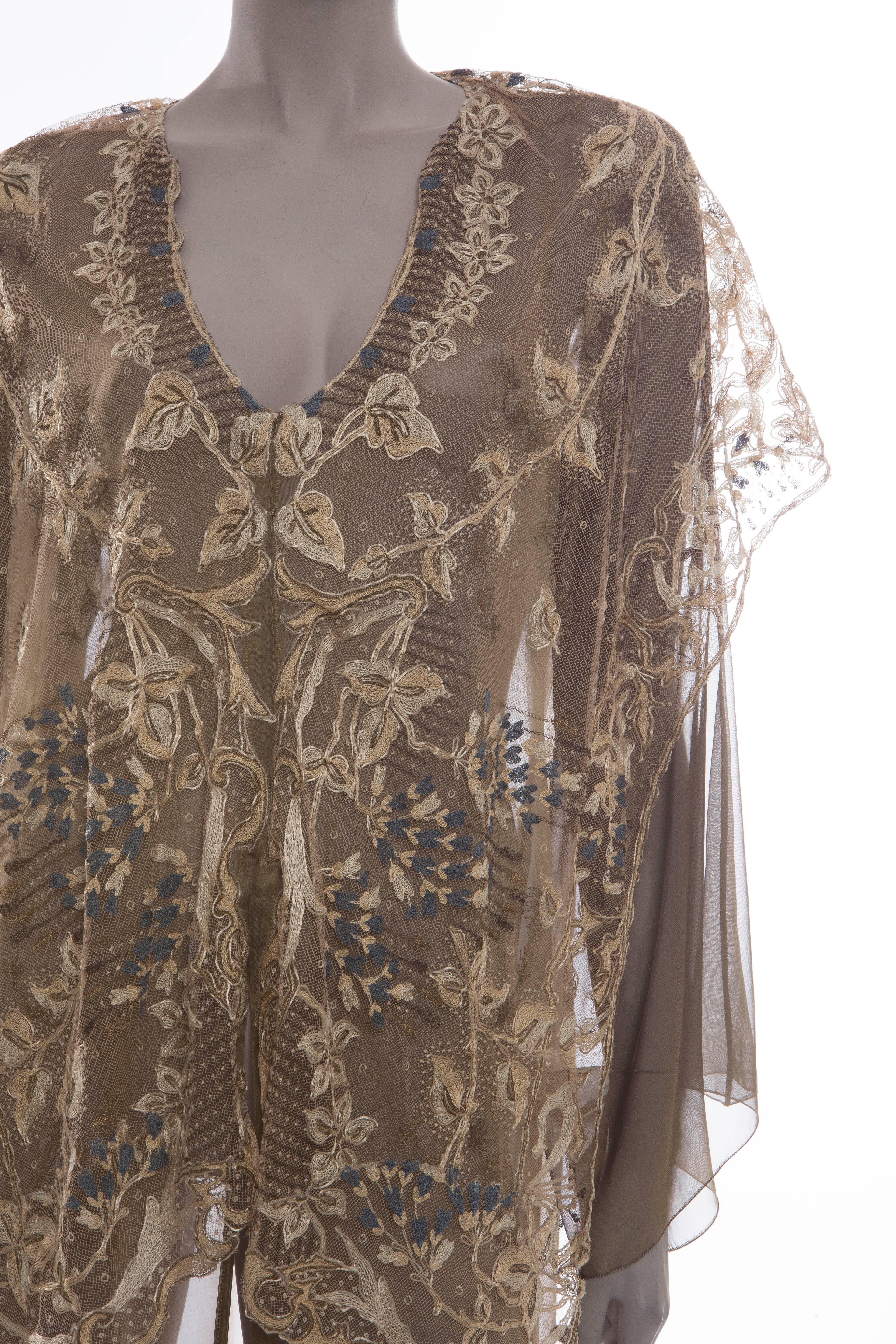 Women's Circa 1930's Silk Chiffon and Lace