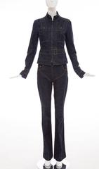 Tom Ford For Yves Saint Laurent Denim Pant Suit, Circa 2003