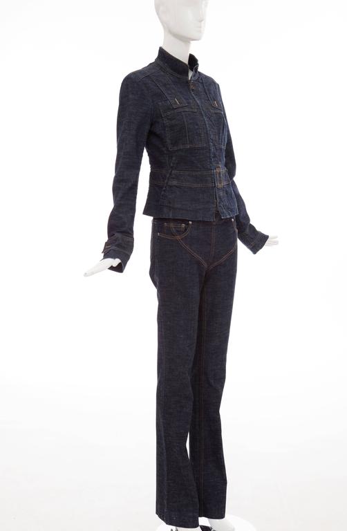 Tom Ford For Yves Saint Laurent Denim Pant Suit, Circa 2003 For Sale at ...