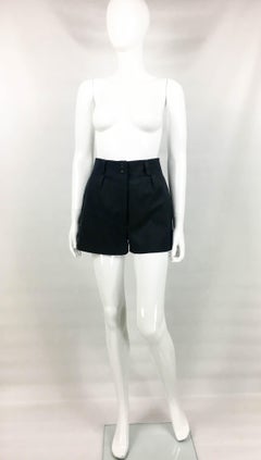 1990's Azzedine Alaia Black Tailored Shorts
