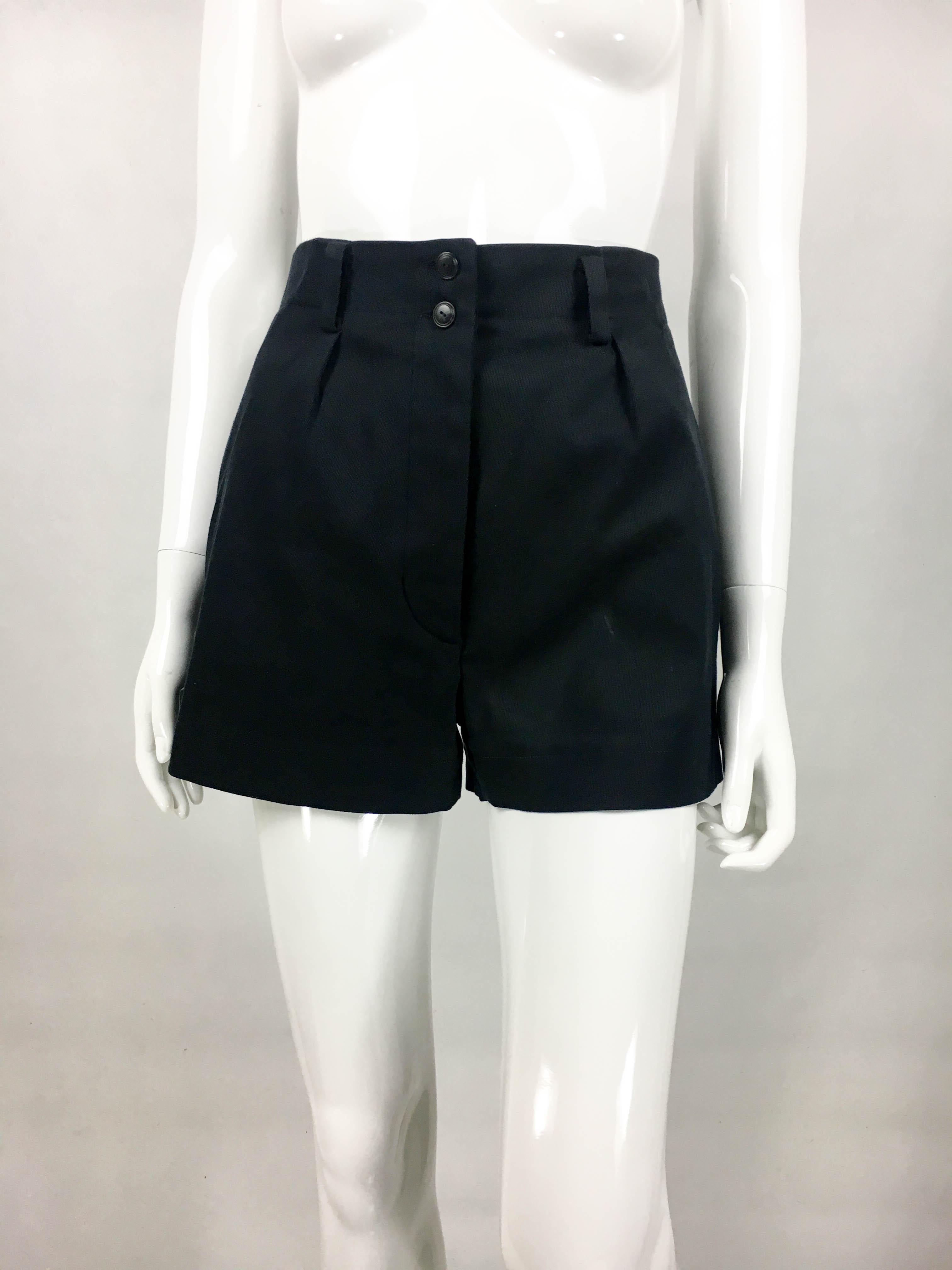 Women's 1990's Azzedine Alaia Black Tailored Shorts For Sale