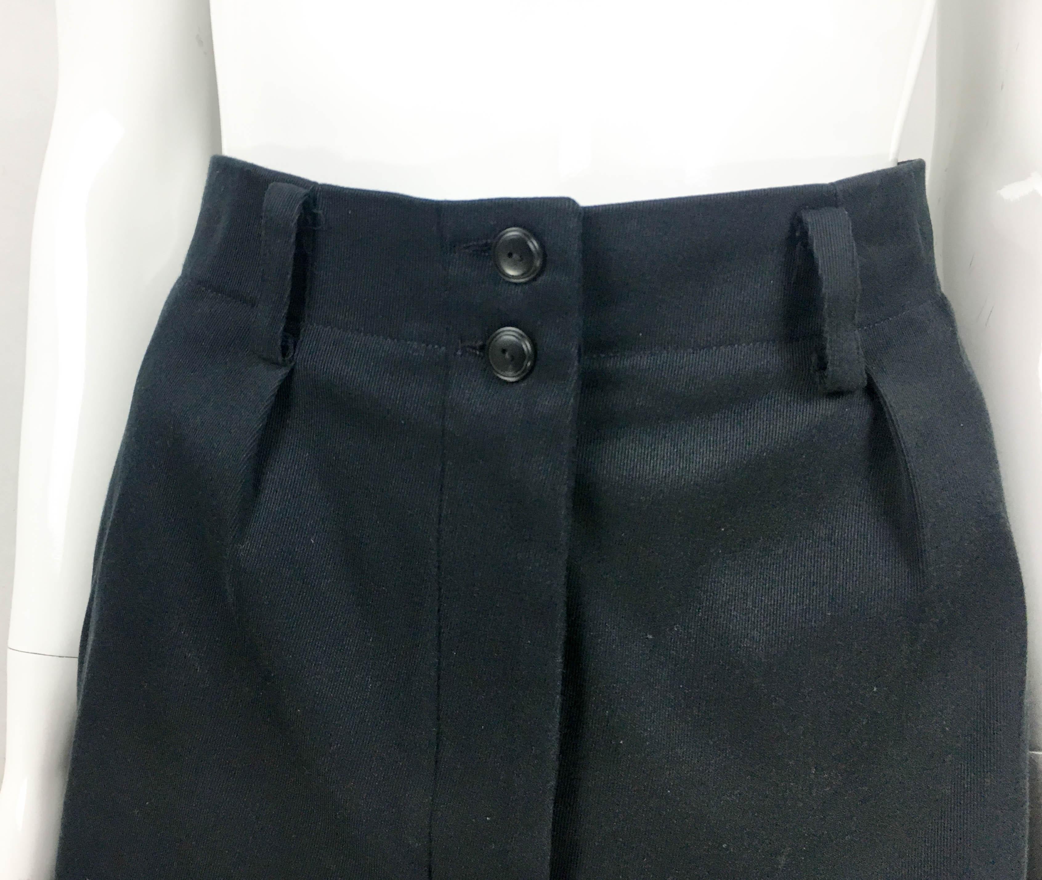 1990's Azzedine Alaia Black Tailored Shorts For Sale 4