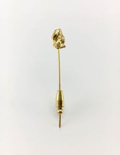 1970's Chanel Gold-Plated 'Gold Nugget' Pin