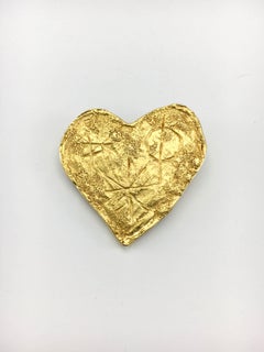 1994 Lacroix Gold-Plated Modernist Heart Brooch, by Goossens