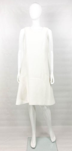 Chanel White Waffle Cotton Dress