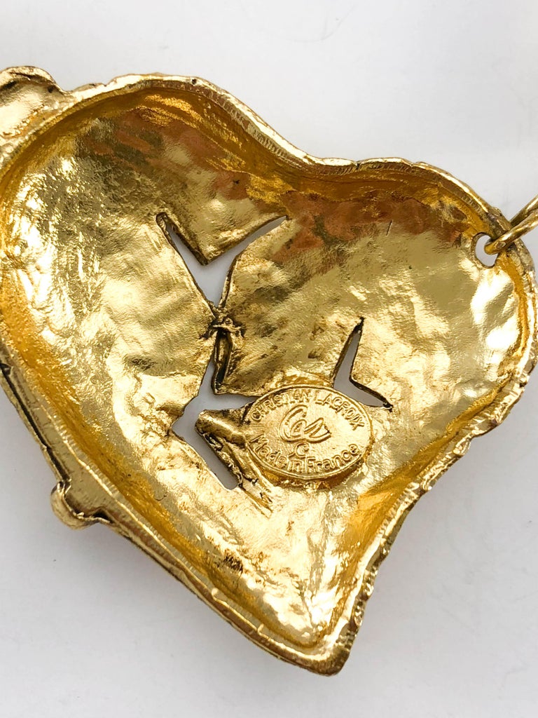 1990's Christian Lacroix GoldPlated 'Broken Heart