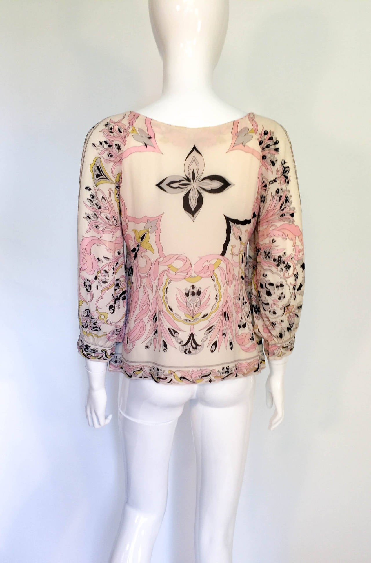 Emilio Pucci Silk Blouse - 1960s at 1stdibs