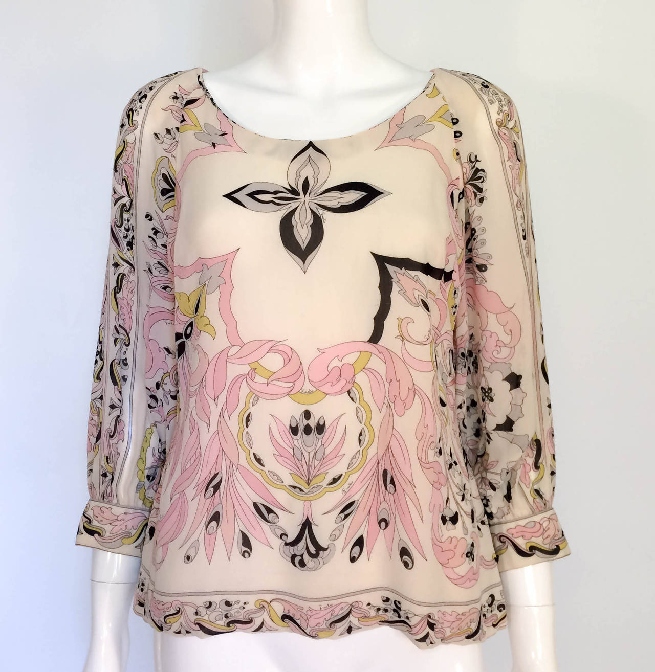 Emilio Pucci Silk Blouse - 1960s at 1stdibs