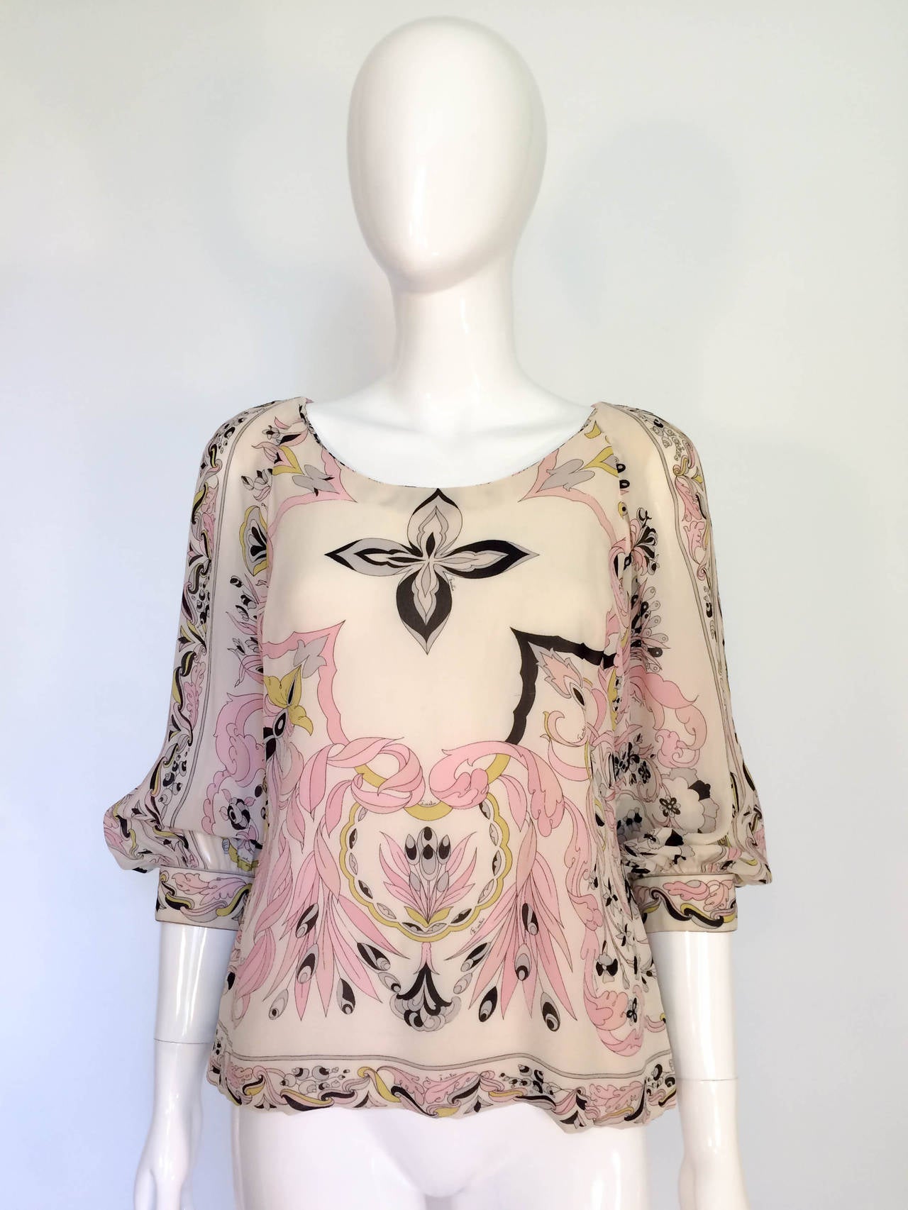 Emilio Pucci Silk Blouse - 1960s at 1stdibs