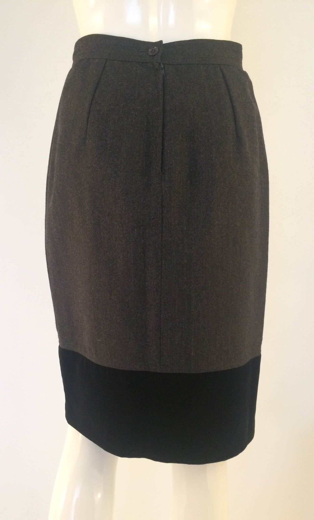 Black Valentino Pencil Skirt - 1980s