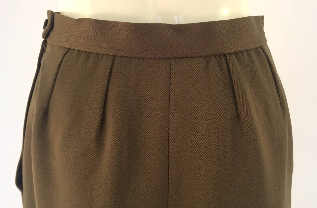 Women's Yves Saint Laurent Wool Skirt - 1980s