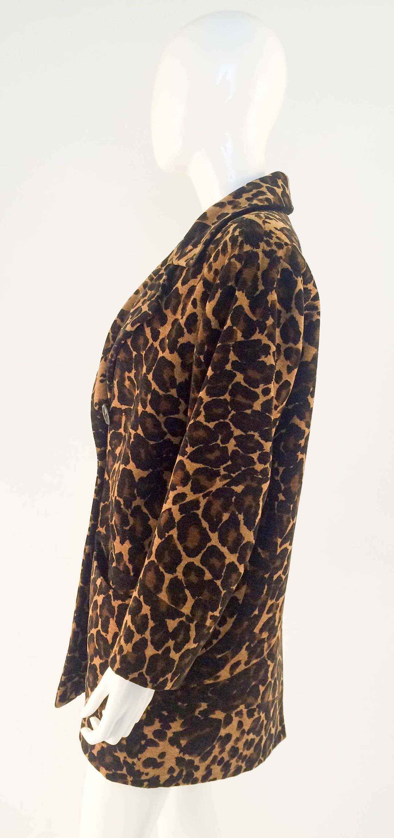 Yves Saint Laurent Animal Print Coat - 1980s In Excellent Condition In London, Chelsea