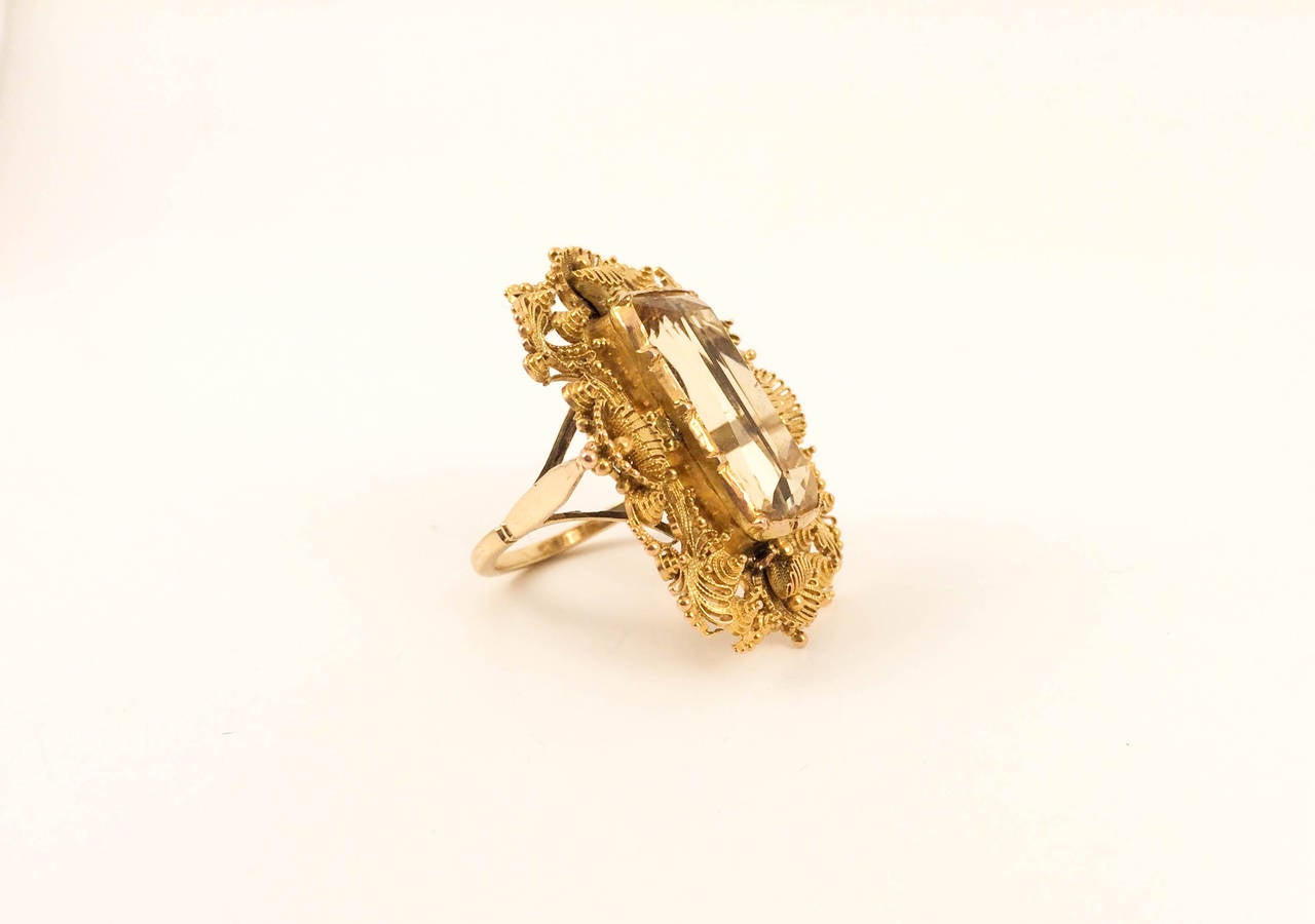 Antique Gold and Citrine Ring - 1860s In Excellent Condition In London, Chelsea