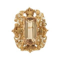 Antique Gold and Citrine Ring - 1860s
