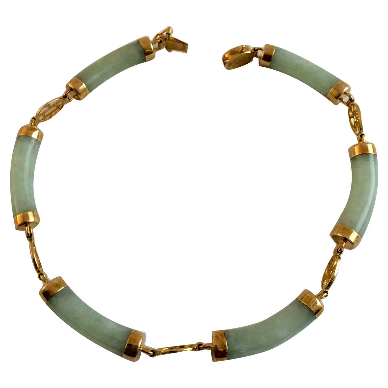 Chinese Jade Bracelet - 1960s at 1stDibs