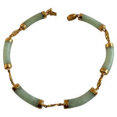 Vintage Chinese Jade Bracelet - 1960s