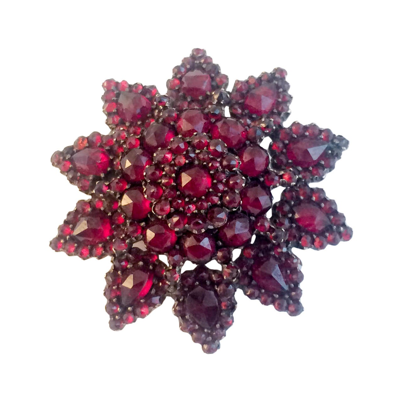 Antique Garnet Brooch - 1860s