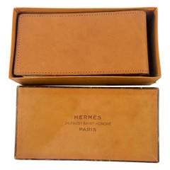 Vintage Hermes Leather-Case Notepad - 1950s
