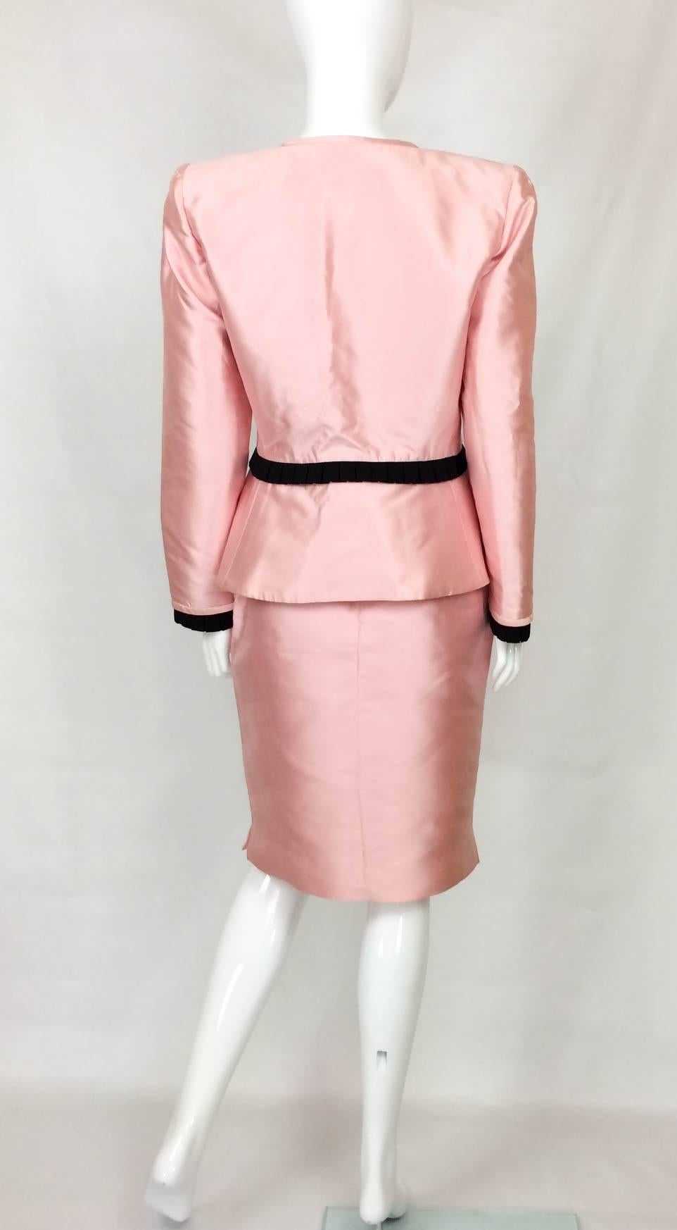 Valentino Silk Skirt Suit - 1980s For Sale 1