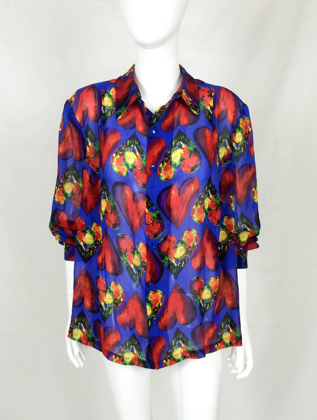 Versace Silk Shirt - 1997 For Sale 3