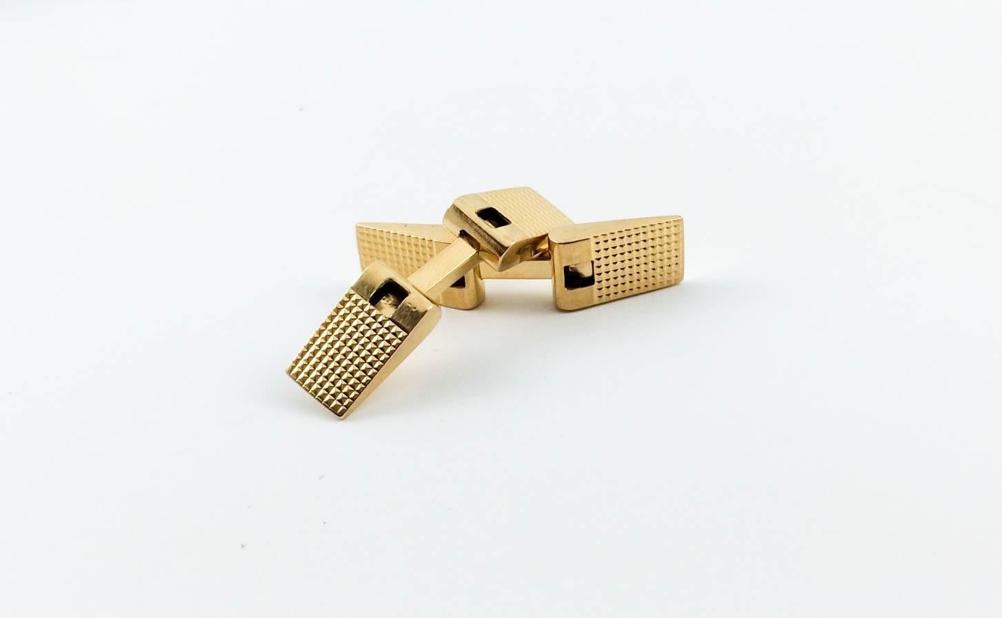 French Vintage Gold Cufflinks - 1930s In Excellent Condition In London, Chelsea