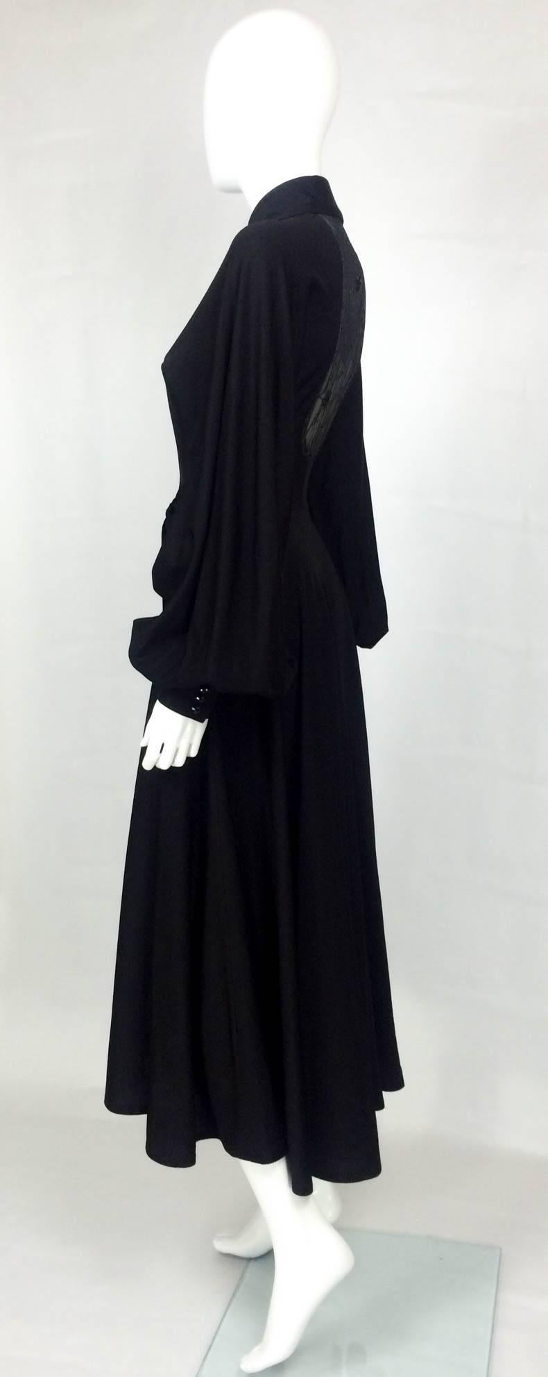 Black Jean Varon 'Cobweb' Dress - Fall/Winter 1973