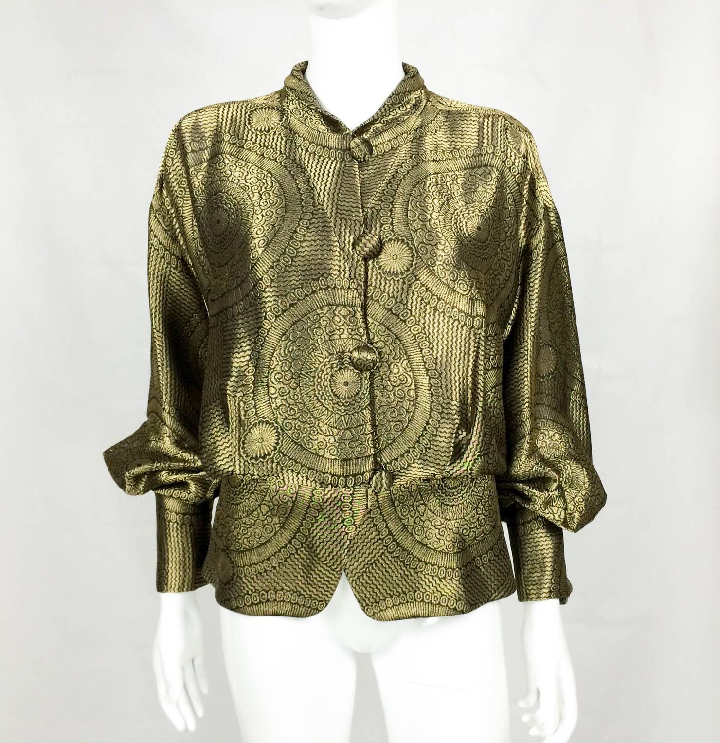Lanvin Silk and Lurex Jacket - 1980s In Excellent Condition In London, Chelsea