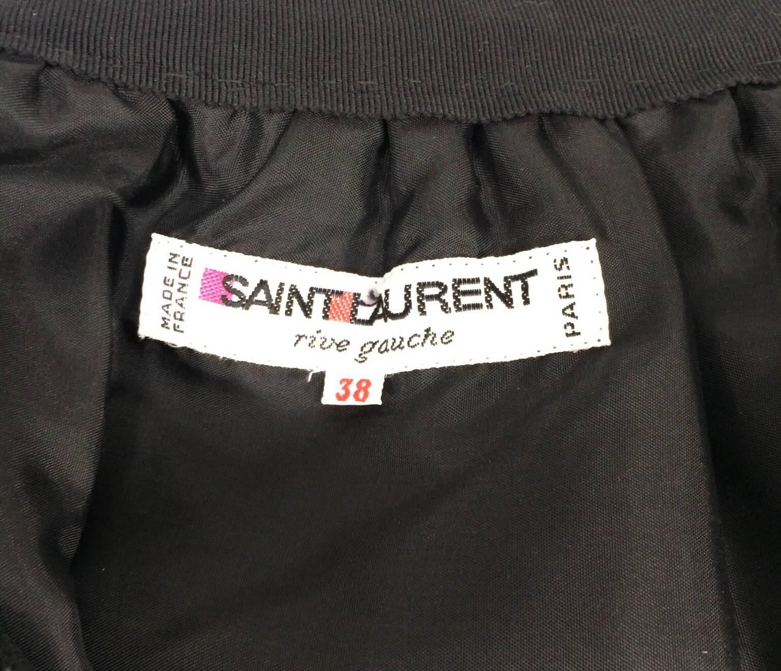 Yves Saint Laurent Black Sequin Skirt - 1980s 6