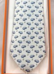 Hermes Silk Tie - 'Cat Sleeping' Print 5415OA