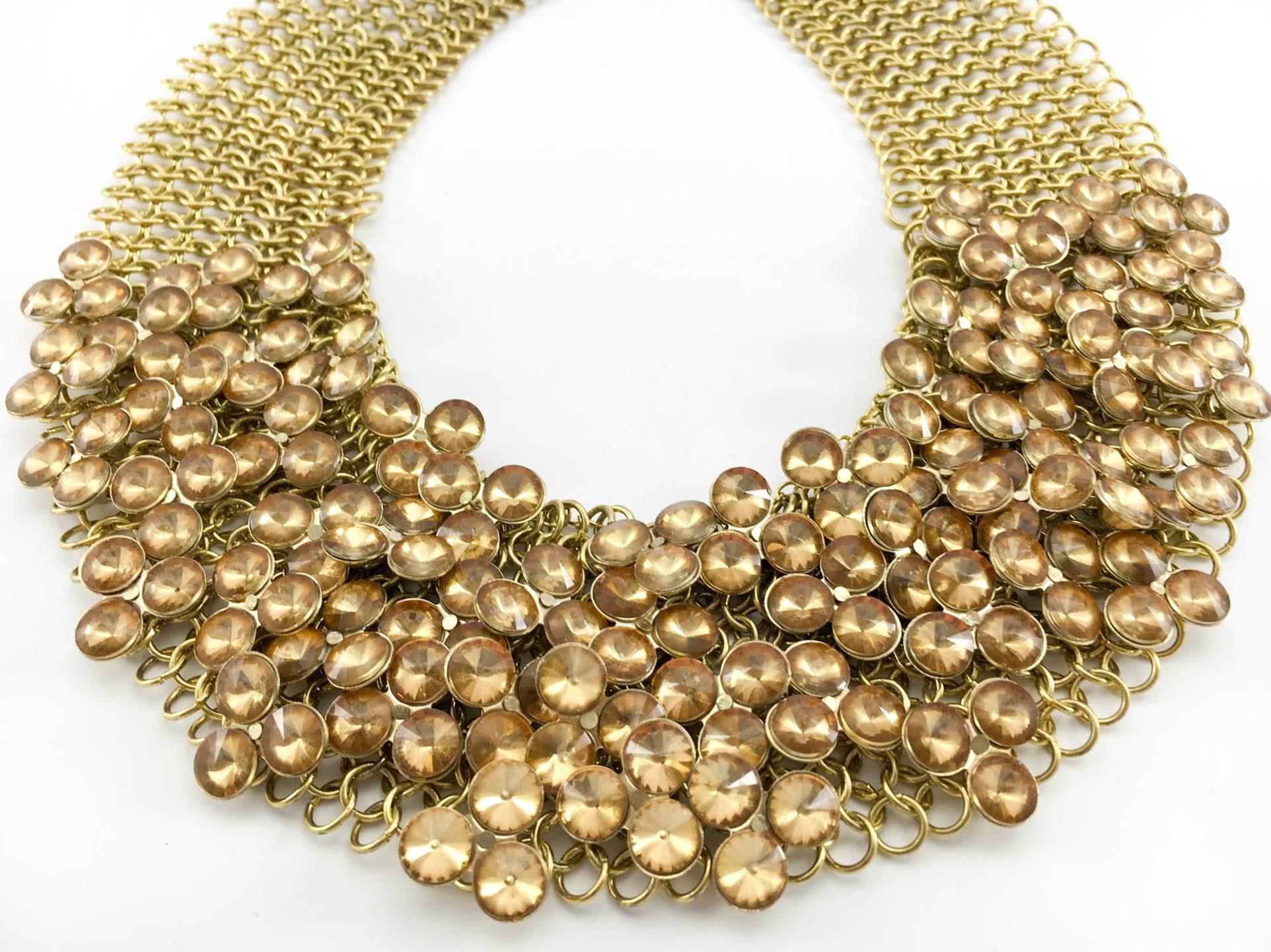 Women's Celine Gold-Tone Beaded Necklace - 1990s