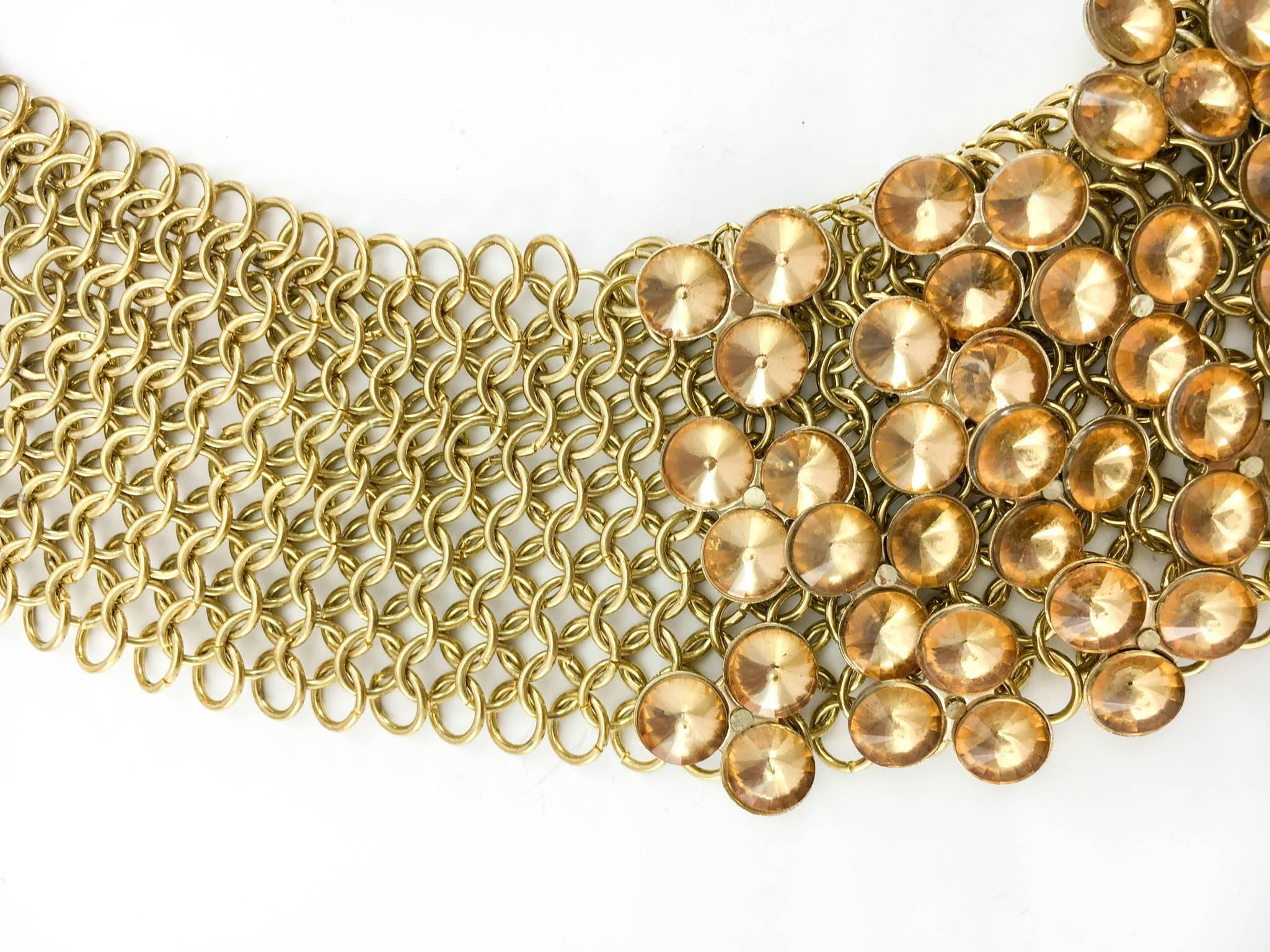 Celine Gold-Tone Beaded Necklace - 1990s 2