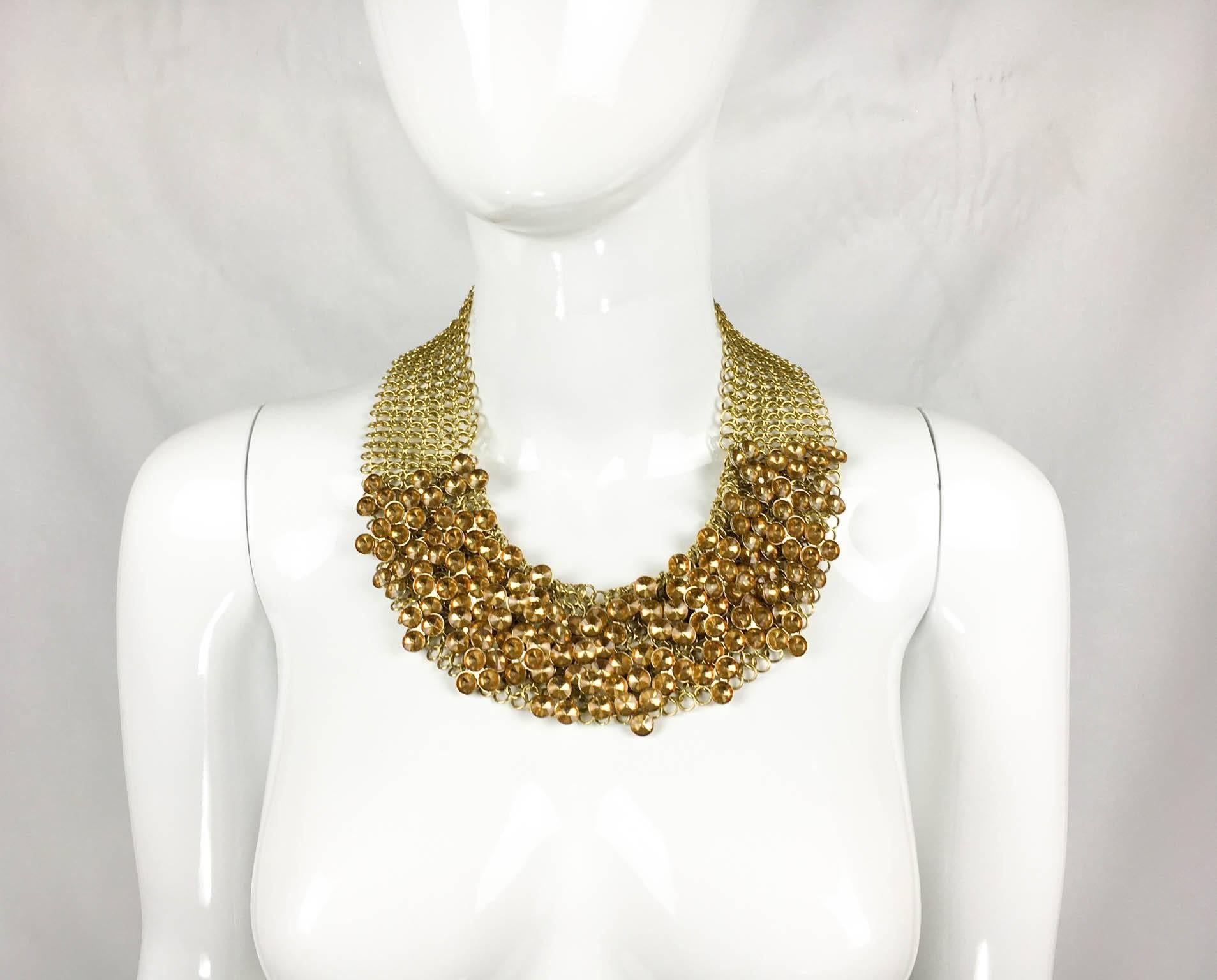 Celine Gold-Tone Beaded Necklace - 1990s 4