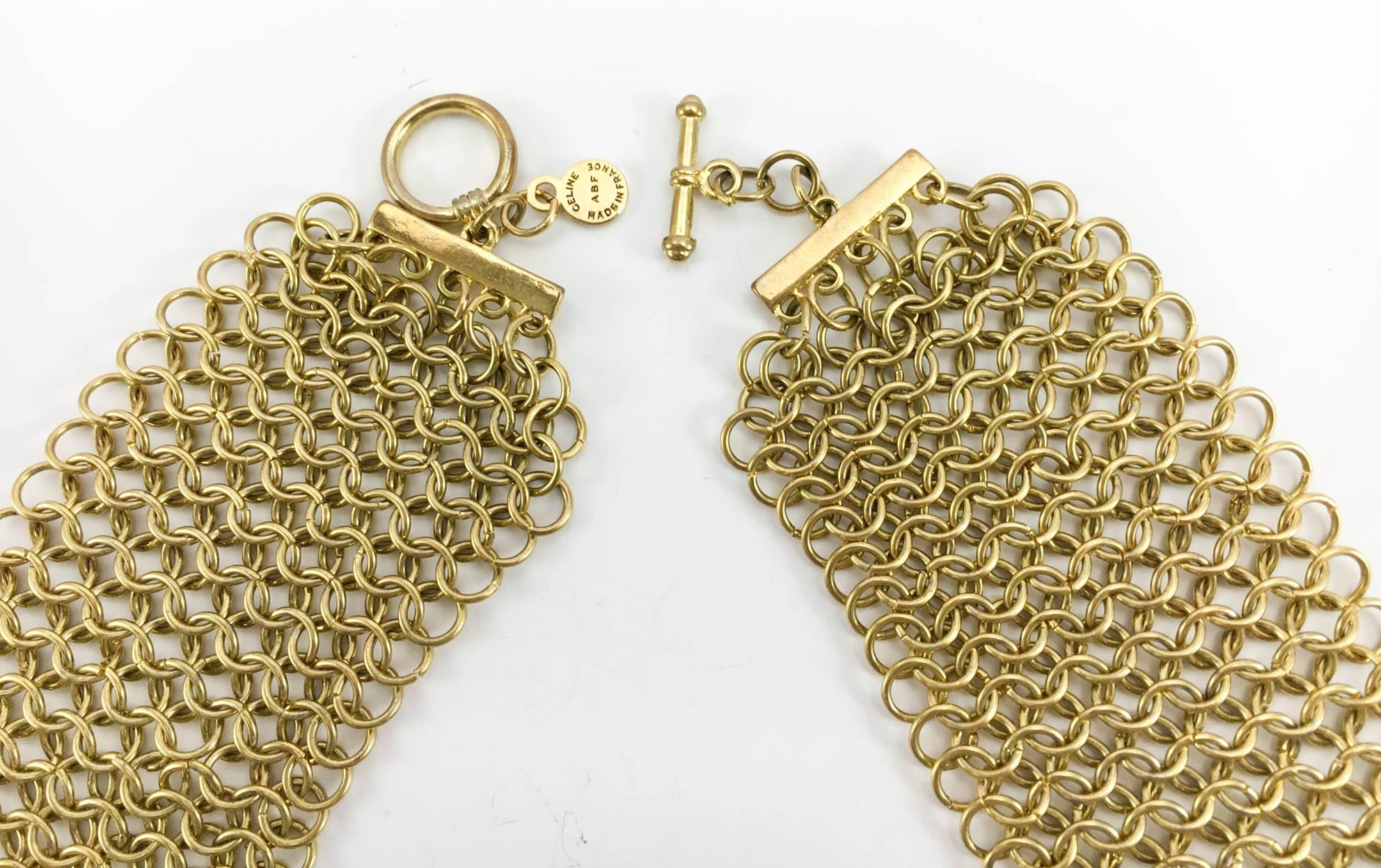 Celine Gold-Tone Beaded Necklace - 1990s 6