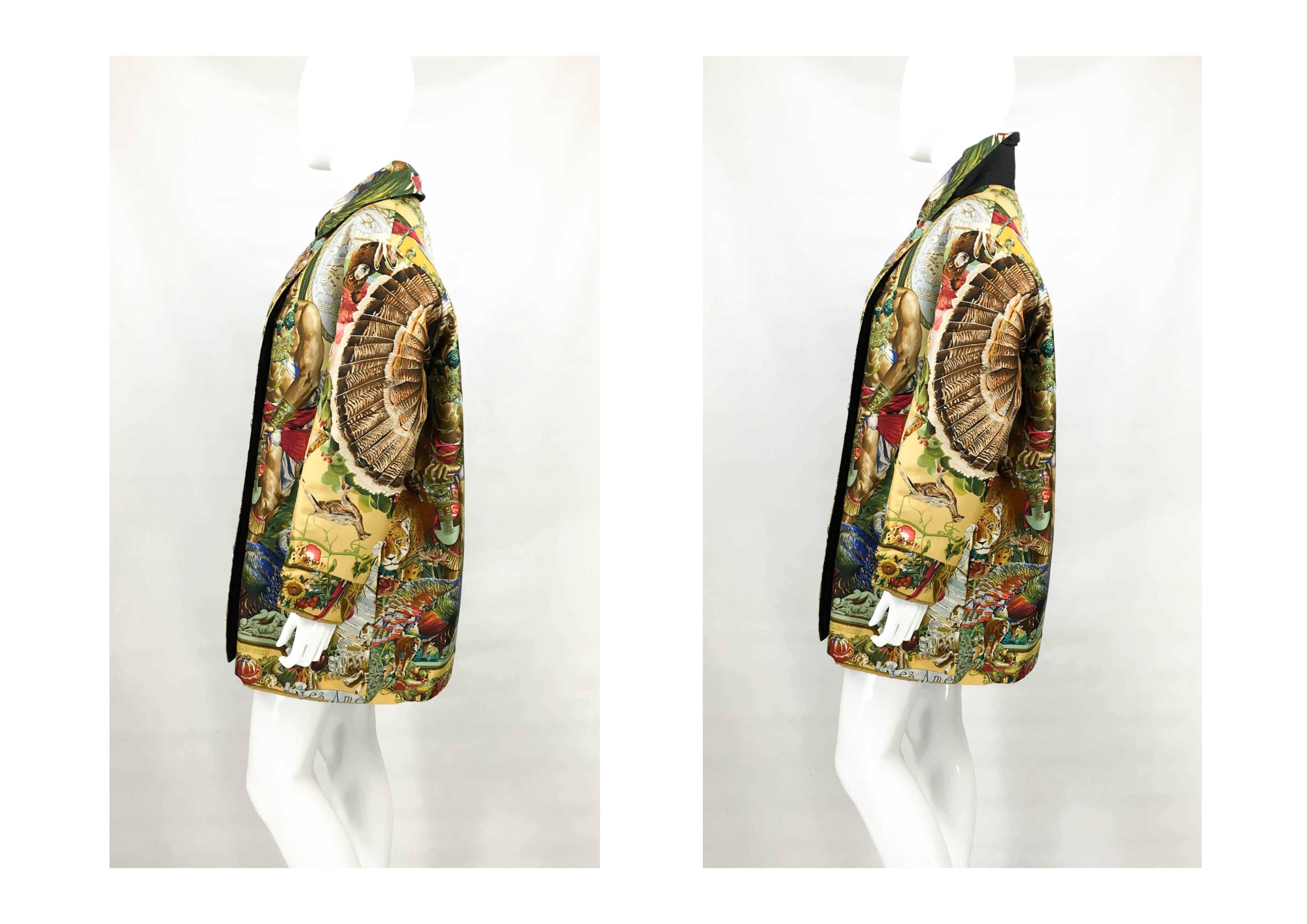 Hermes Les Ameriques Scarf Print Reversible Jacket - 1990s 3