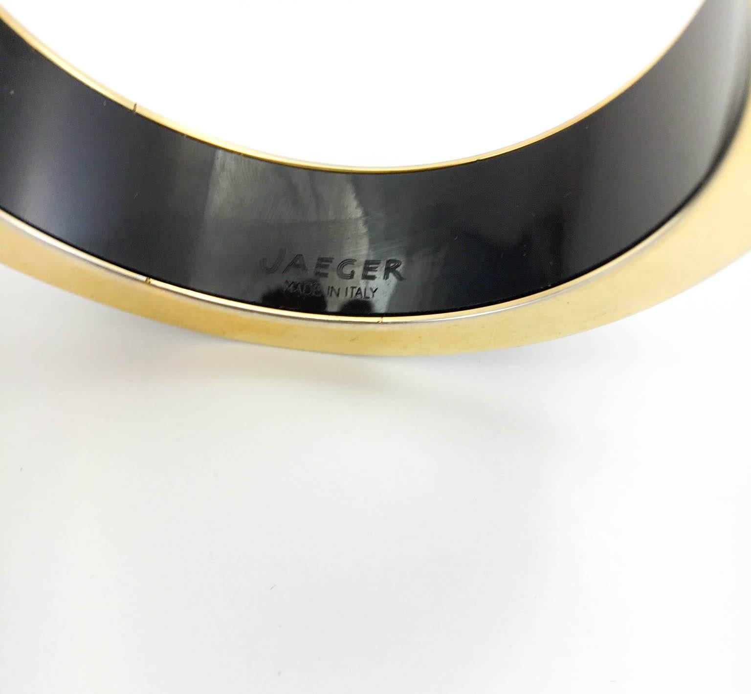 Women's Jaeger Black And Gold-Tone Bangle  For Sale