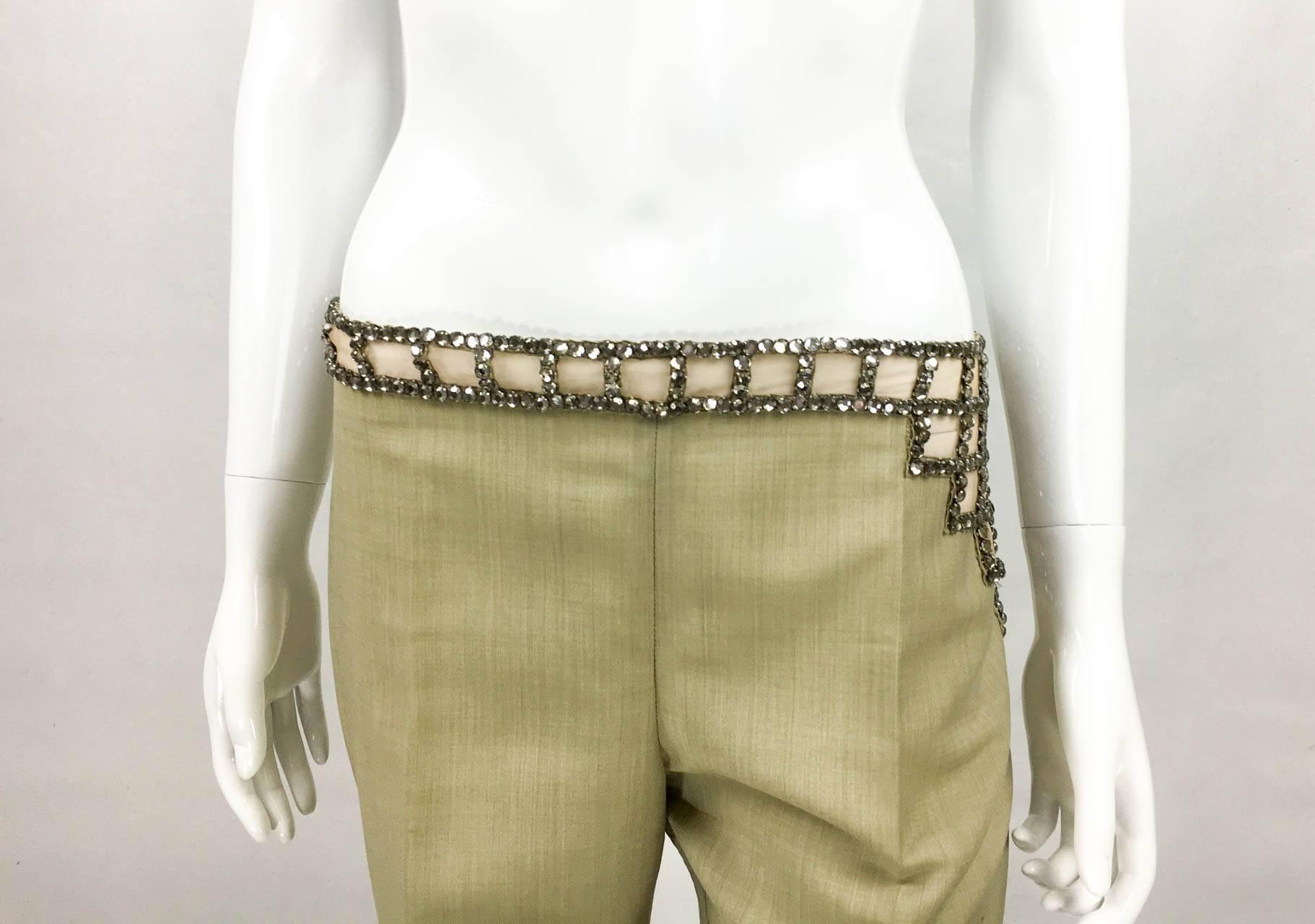 Chloe Crystal Embellished Evening Trousers - 1990s In Excellent Condition In London, Chelsea
