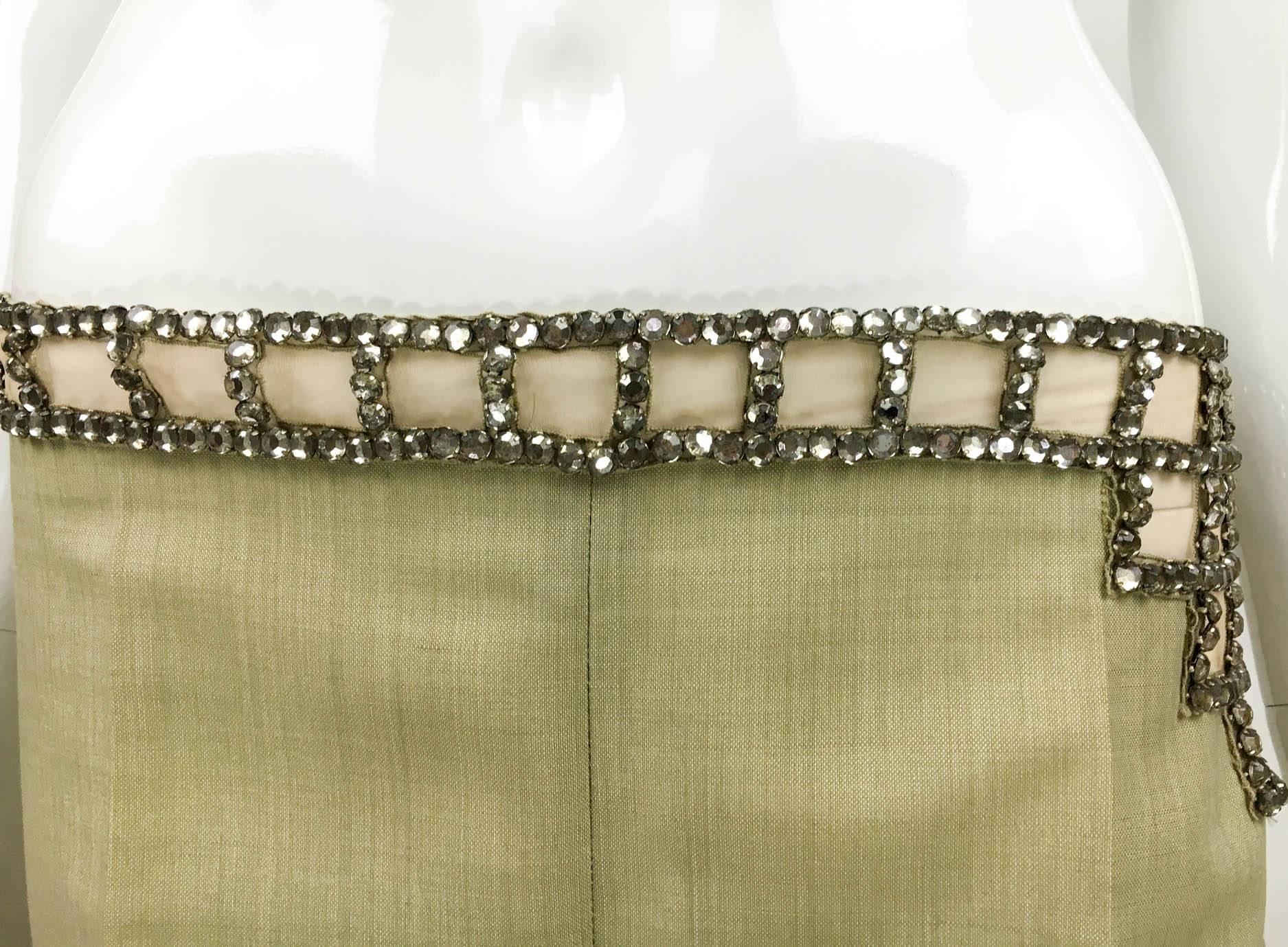 Women's Chloe Crystal Embellished Evening Trousers - 1990s