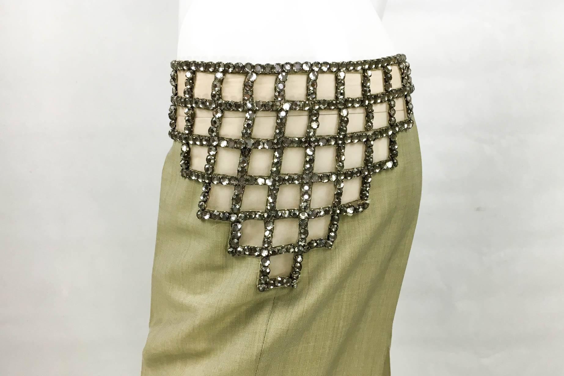 Chloe Crystal Embellished Evening Trousers - 1990s 2