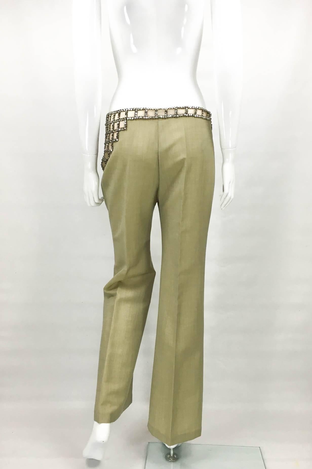 Chloe Crystal Embellished Evening Trousers - 1990s 3