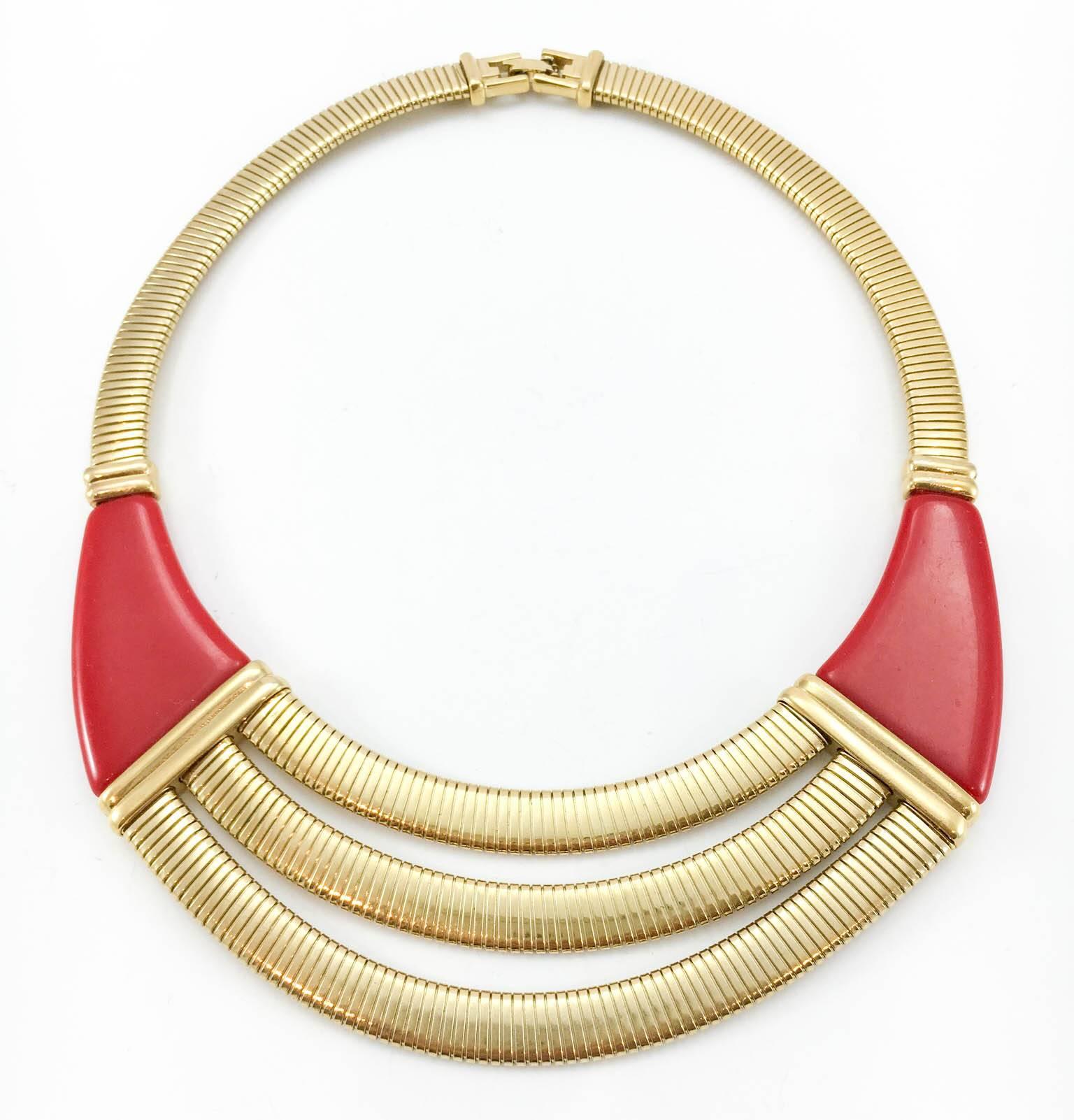 Givenchy Art Deco Inspired Necklace - 1970s In Excellent Condition In London, Chelsea