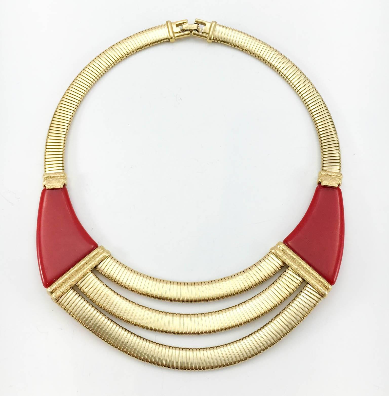 Givenchy Art Deco Inspired Necklace - 1970s 2