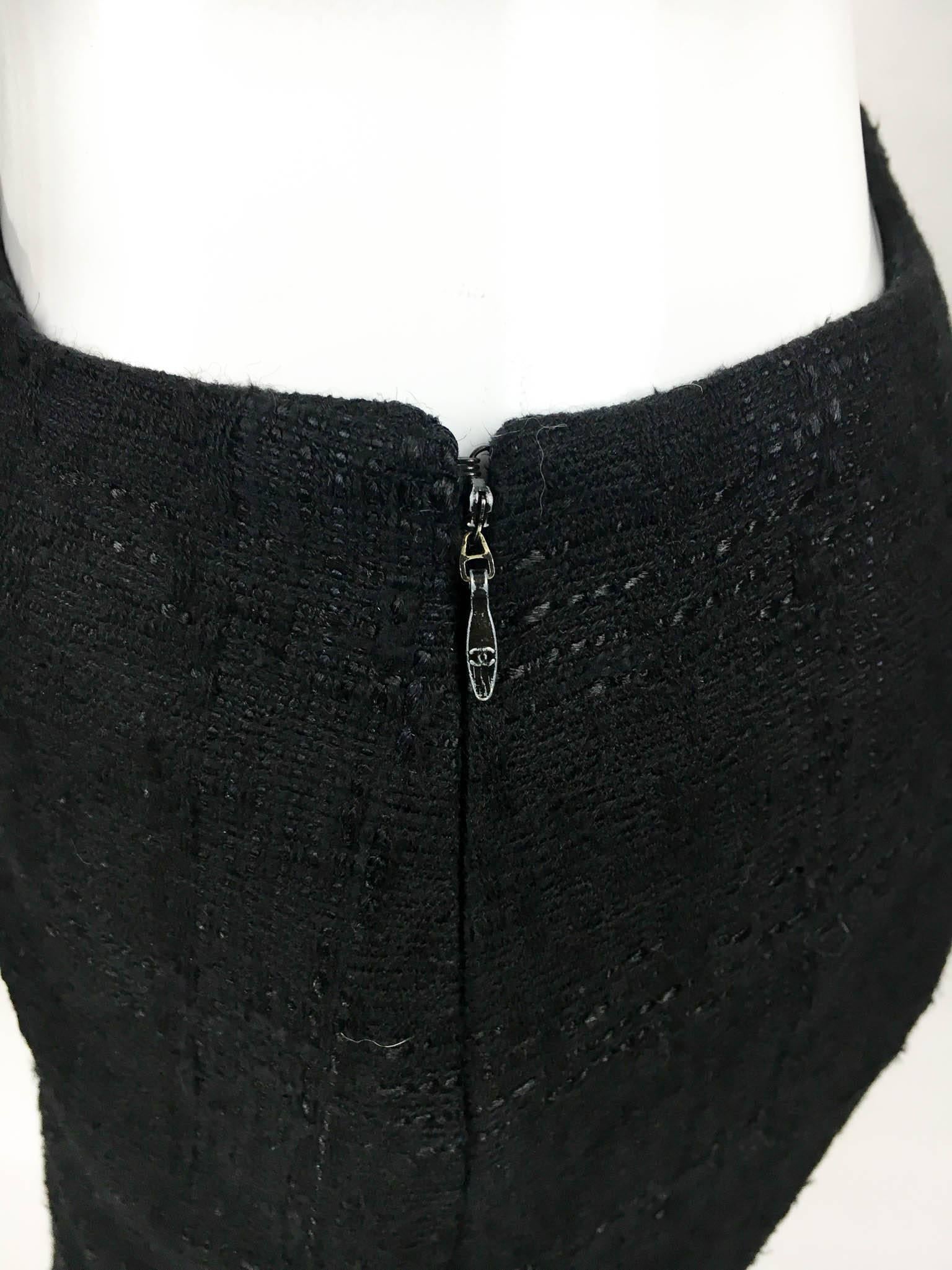 Chanel Black Boucle Skirt 3