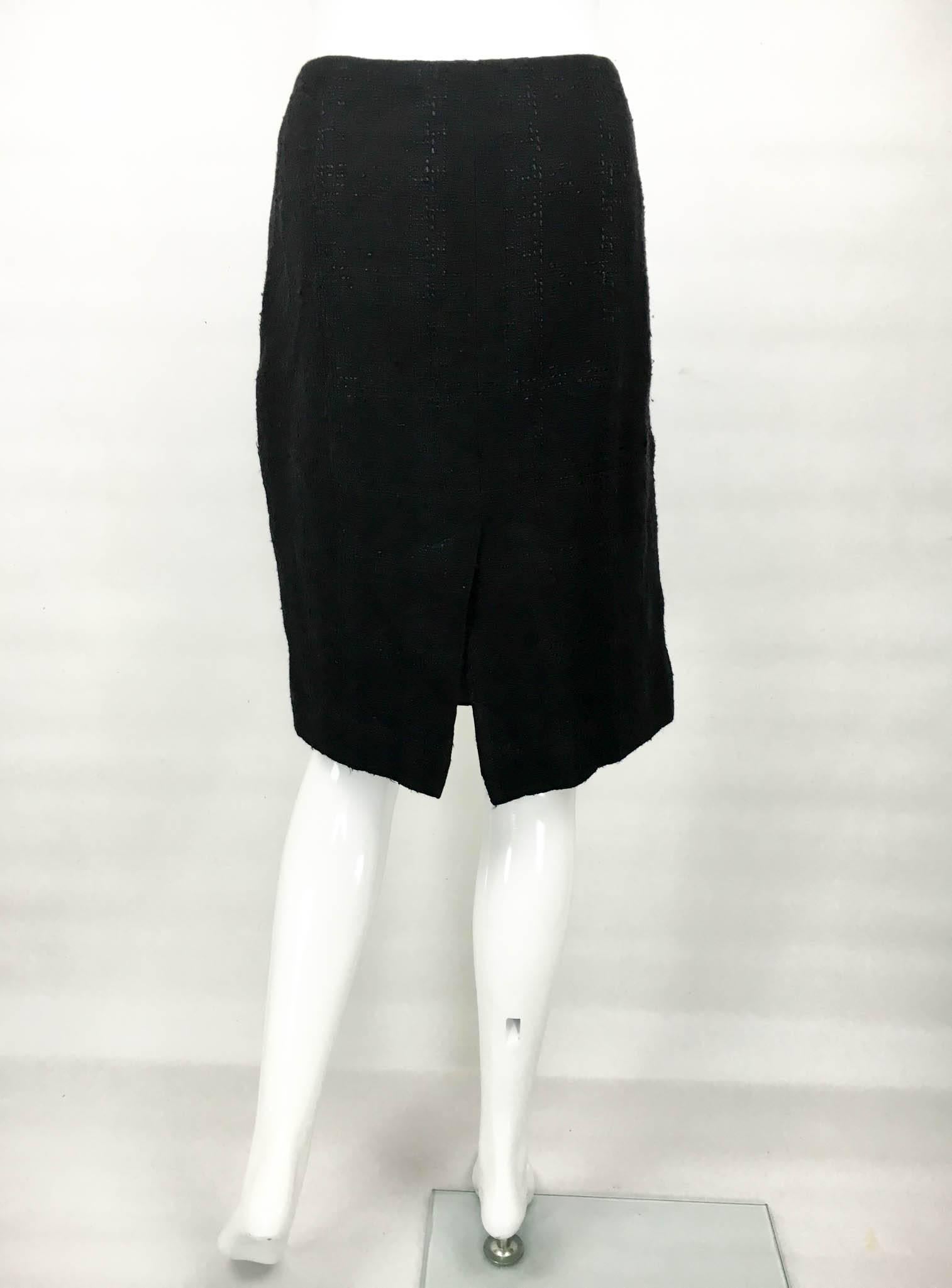 Chanel Black Boucle Skirt 4