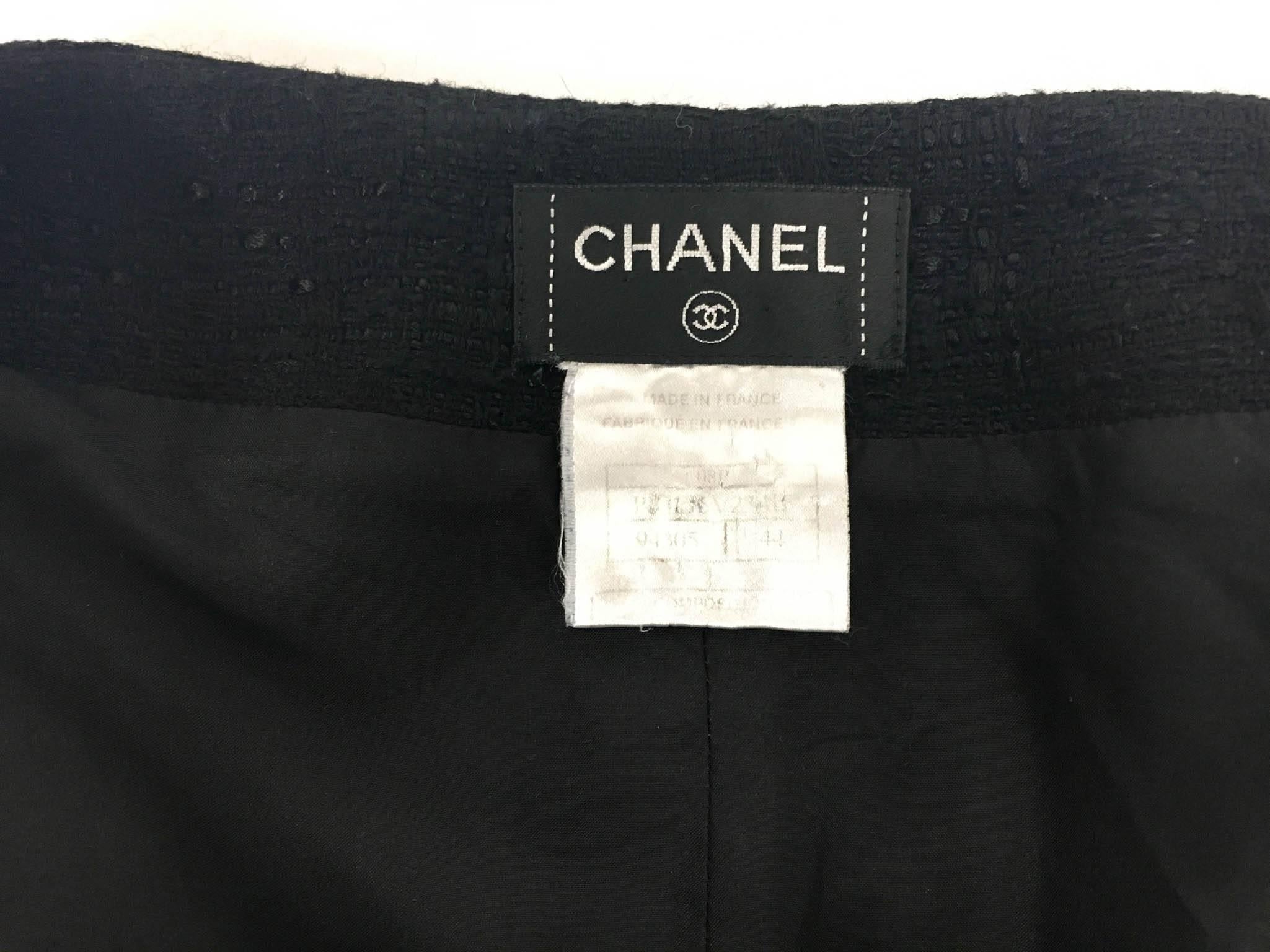 Chanel Black Boucle Skirt 5