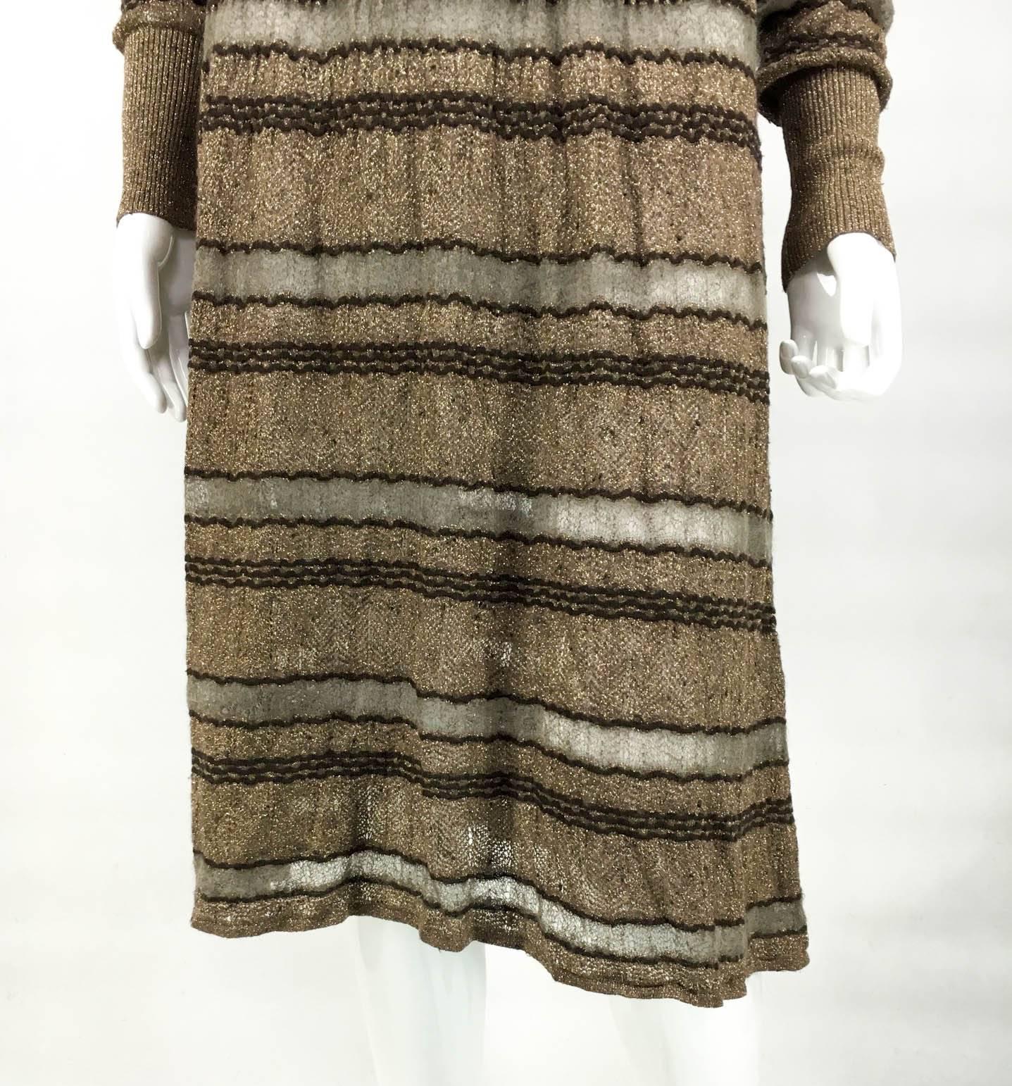 Kenzo Lurex Sheer Knitted Dress - 1990s For Sale 1