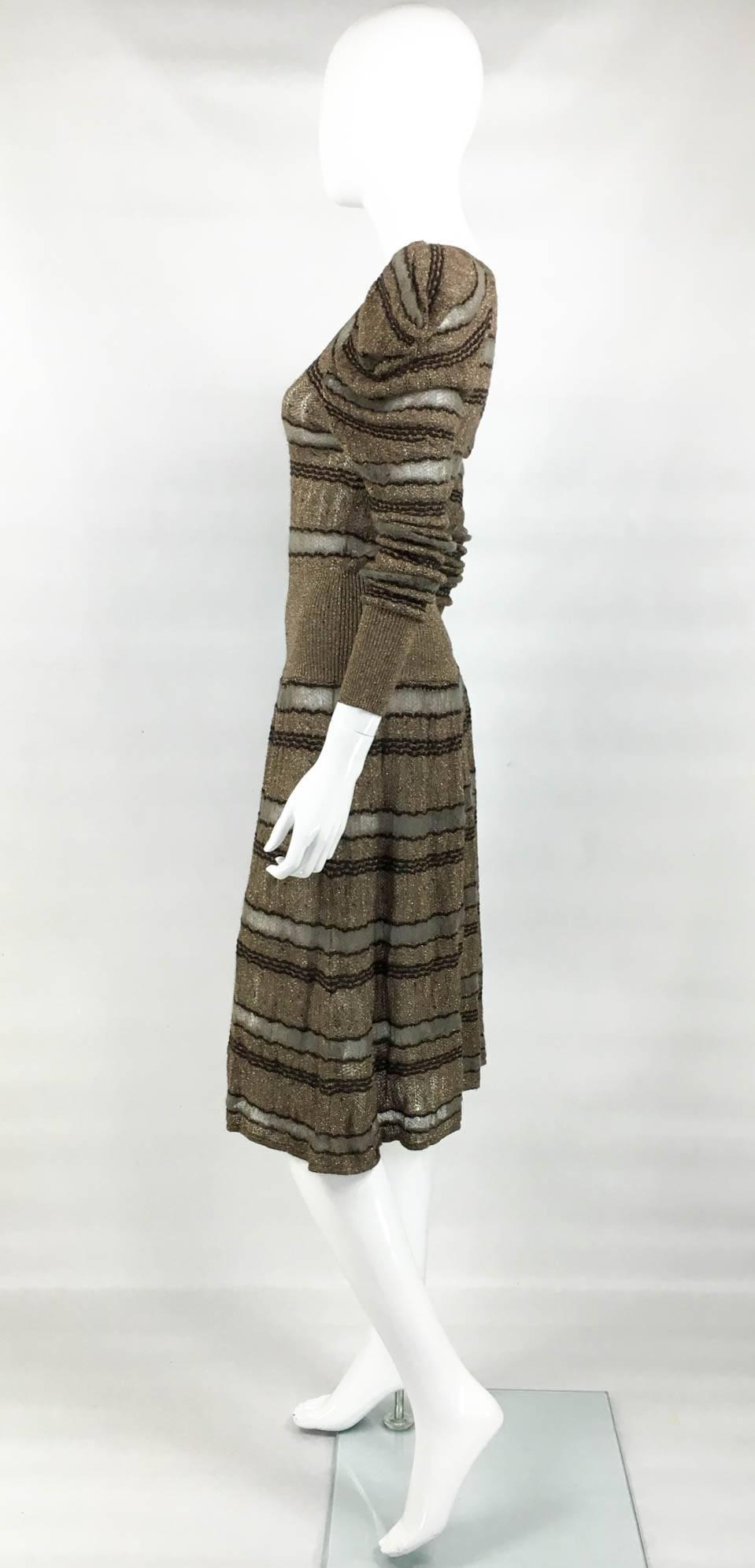Kenzo Lurex Sheer Knitted Dress - 1990s For Sale 2