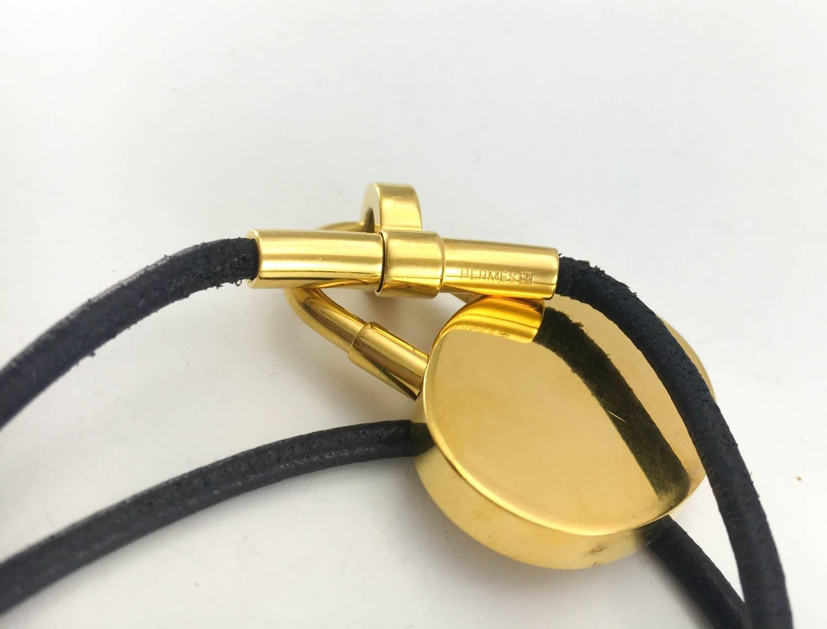 Hermes Gold-Plated Lock Pendant Necklace - 2003 5