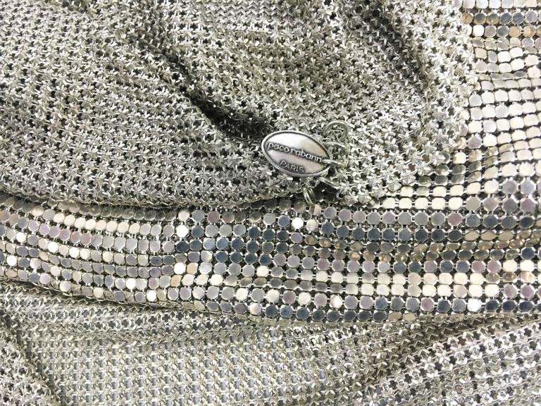 Paco Rabanne Futuristic Silver Chainmail Mini Skirt - Circa 1968 at 1stdibs