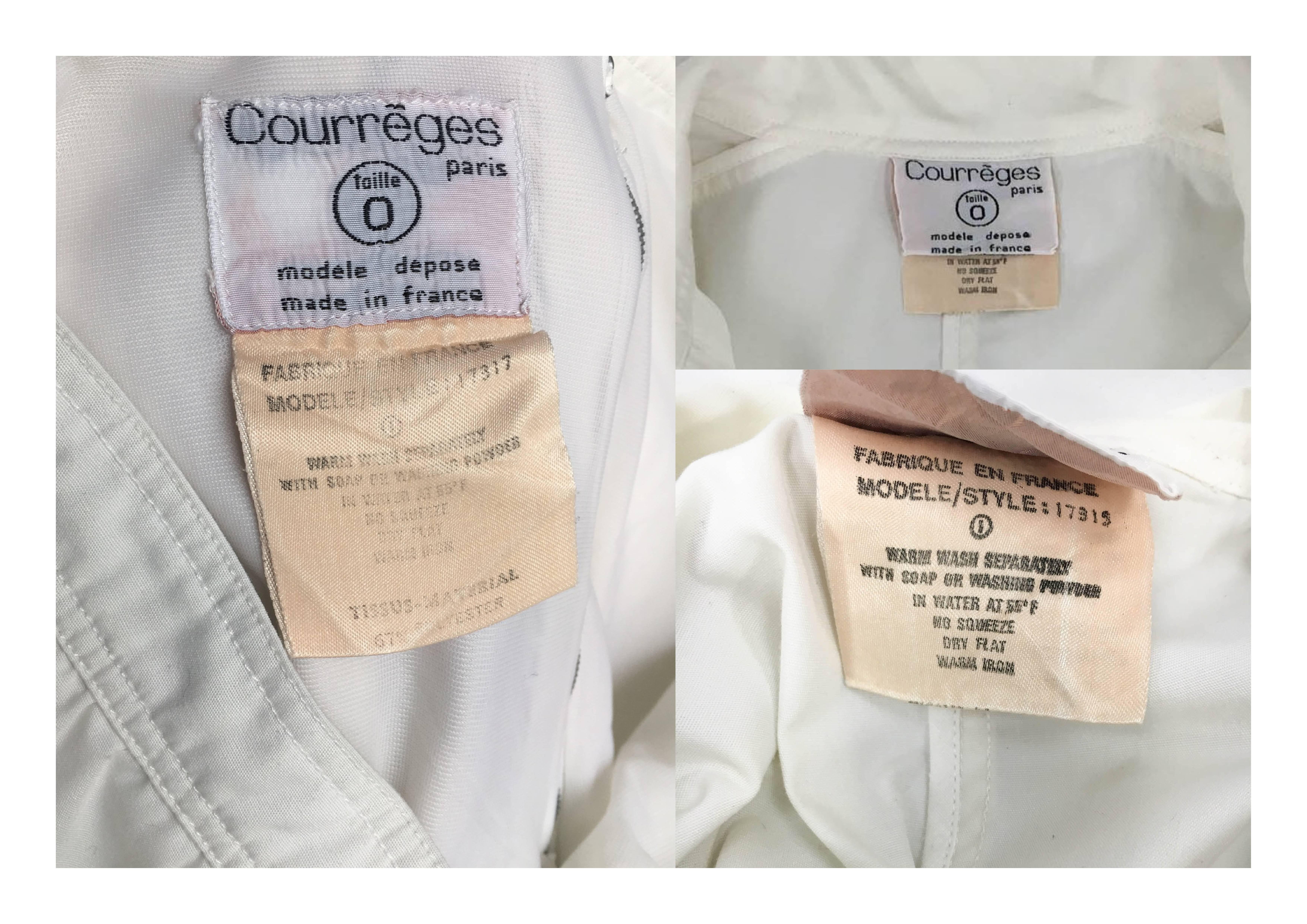 Courreges White Pants and Jacket Ensemble - 1970s 5